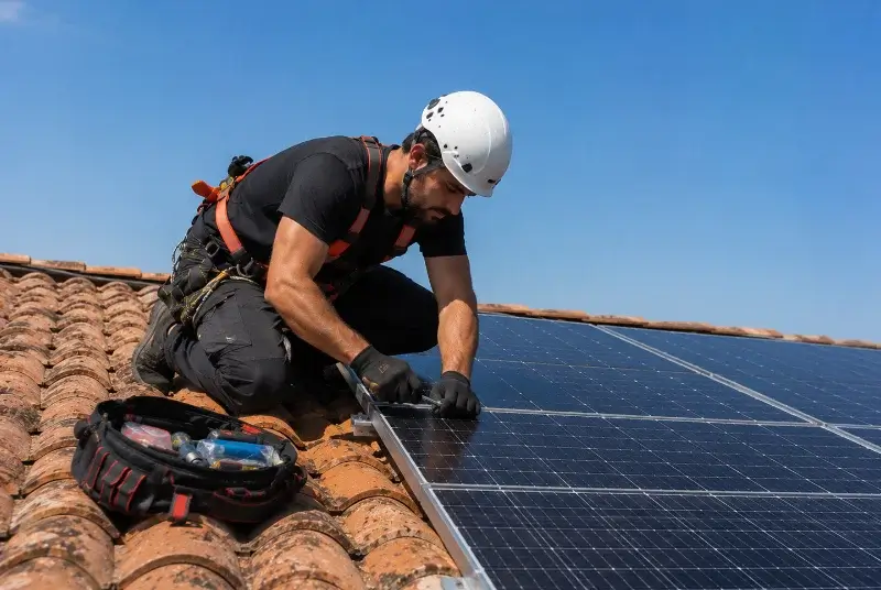Maintenance et monitoring de panneaux solaires à Belhade